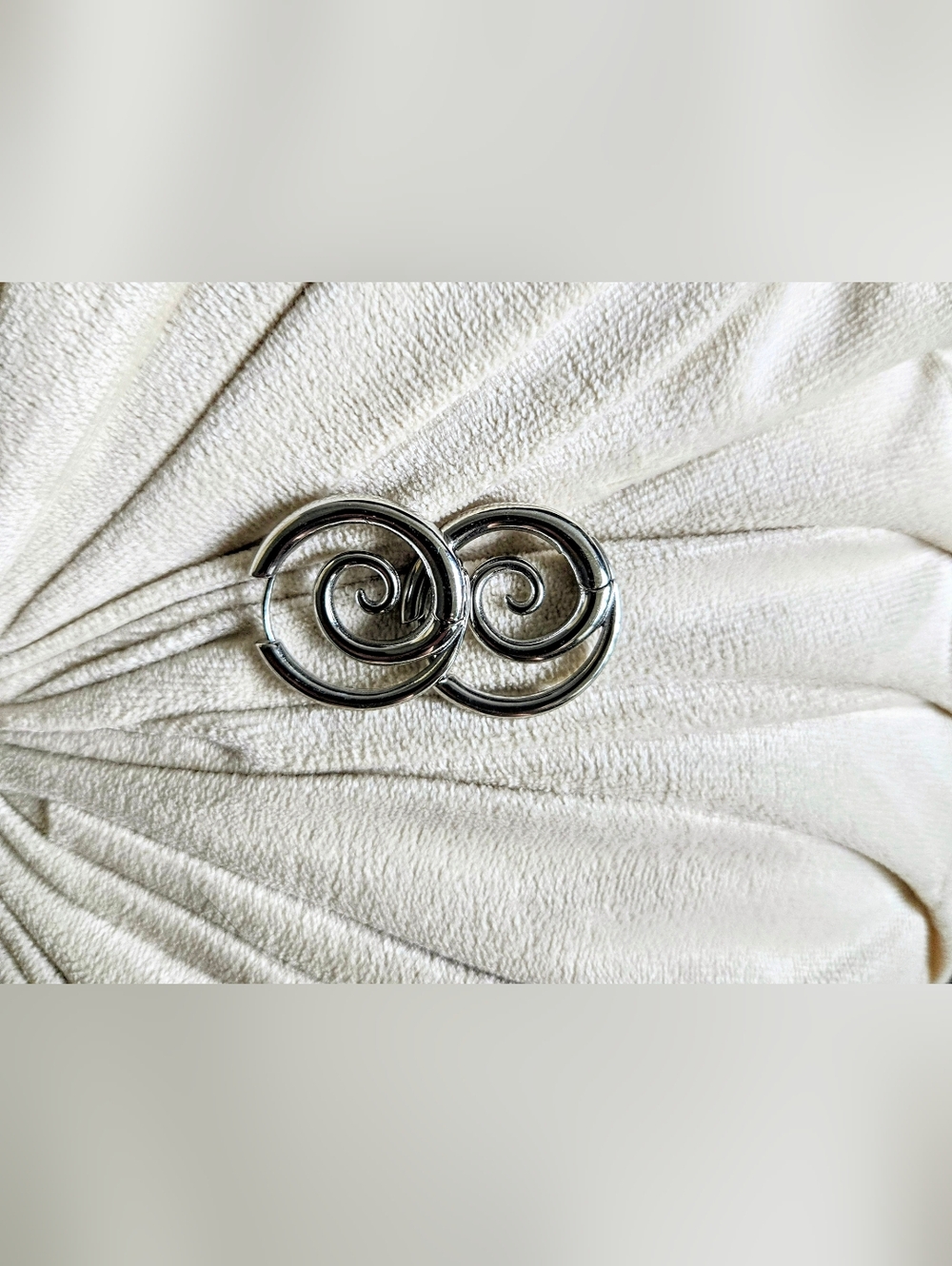 Staninless Steel Silvee Spiral Hoop Earrings - Hypoallergenic